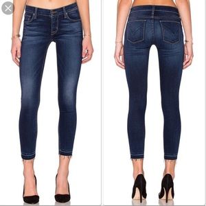 HUDSON Krista ankle super skinny jeans raw hem 32